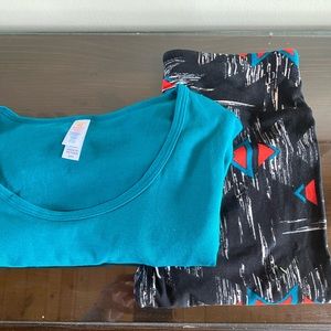 New LuLaRoe XXS Classic T-Shirt w/OS Leggings